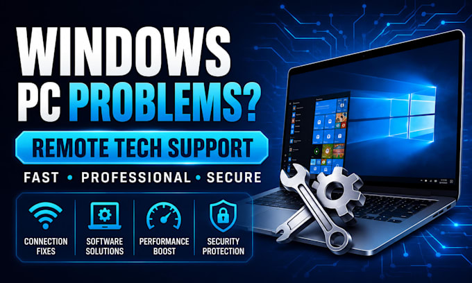 provide remote windows PC support and troubleshooting
