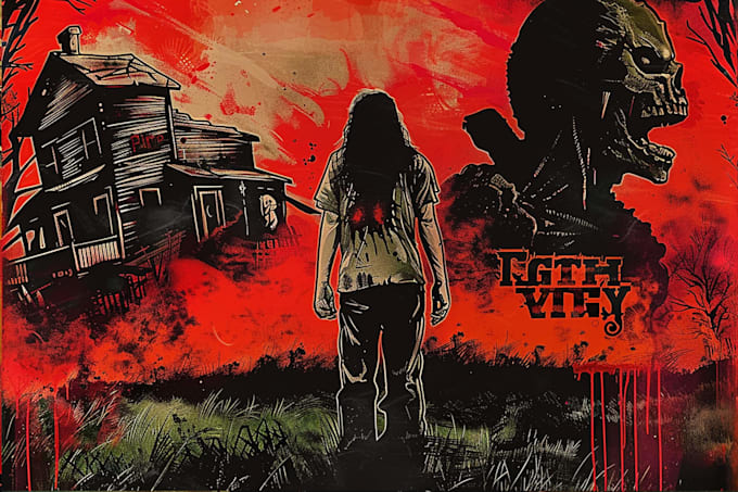 create distressed vintage retro comic art for posters