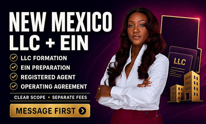 form new mexico llc and prepare ein application document for non us document