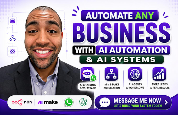 ai automation, n8n workflow, whatsapp chatbot, makecom automation