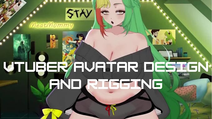 design and rig live2d vtuber avatar model for 2d character nsfw vtuber avatar