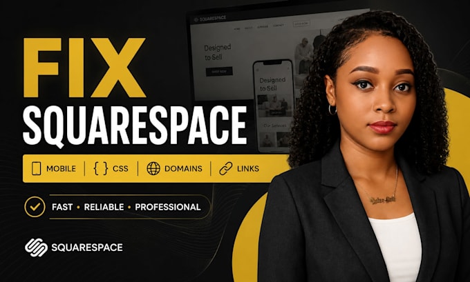 fix squarespace mobile responsiveness, CSS customization, domains, broken links