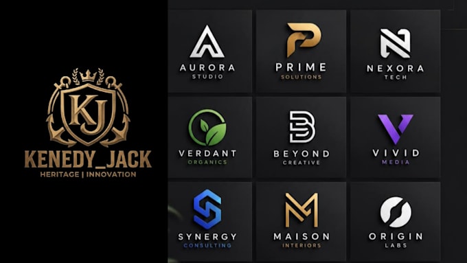 design initial monogram logo for clothing brand business