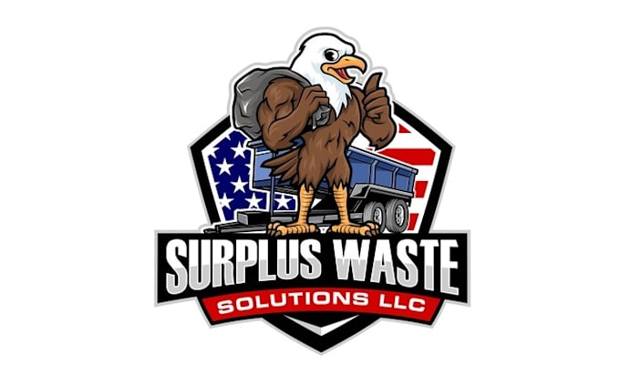 make mascot fun cartoon logo for waste disposal company