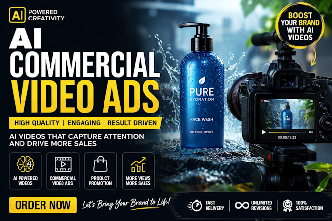 create ai product ads, ai commercial video, ai product video ads, ai ads