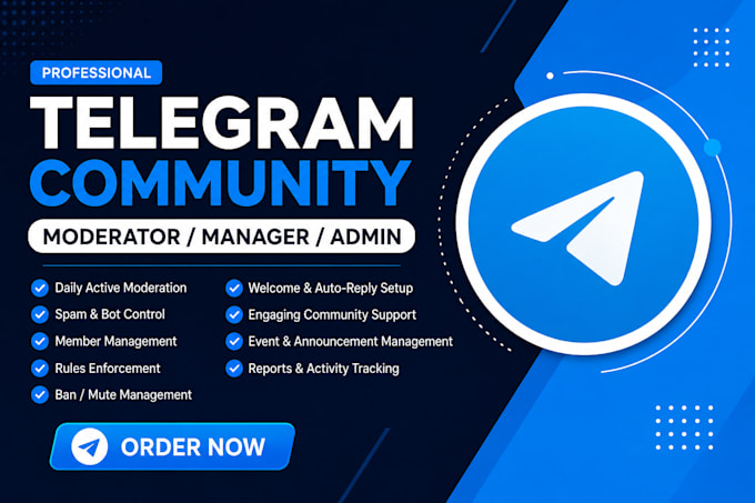 be your crypto telegram community manager and moderator with active chatters