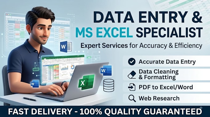 do accurate data entry ms excel ms word typing work