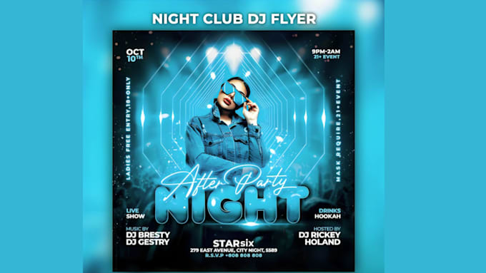 design a bold party flyer, dj club poster, halloween event and christmas design
