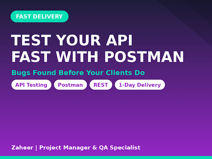 test your API using postman and provide a bug report
