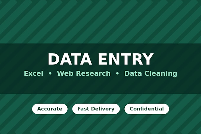 do accurate data entry, excel and web research work