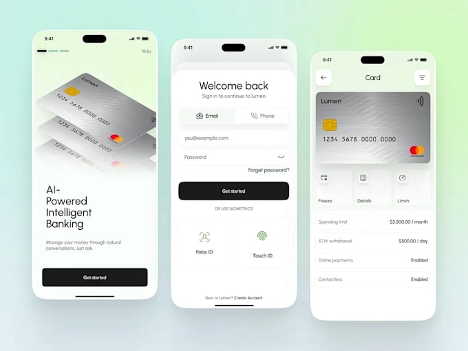 develop fintech app, money transfer p2p app crypto wallet app