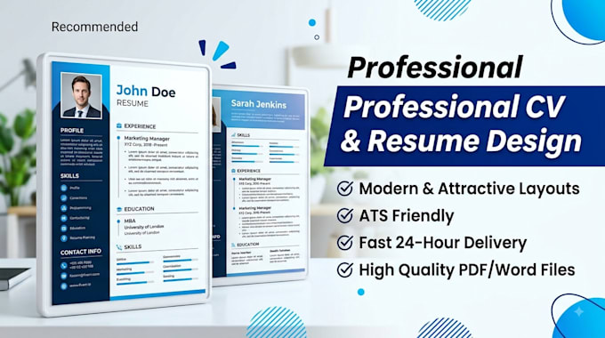 design a professional CV resume