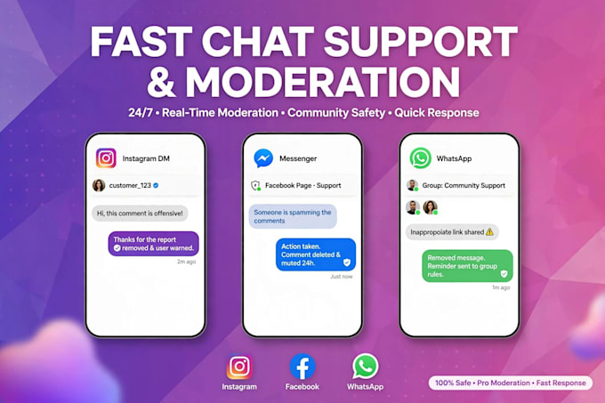 instagram facebook whatsapp chat support and moderation