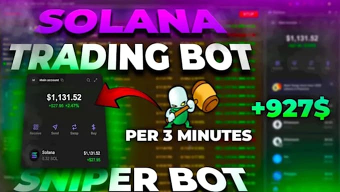 develop solana arbitrage bot, memecoin bot, crypto arbitrage bot, robinhood bot