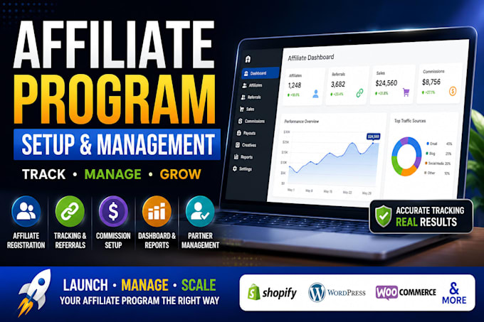 set up and manage your affiliate program and tracking