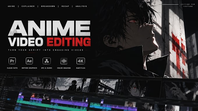 edit faceless anime explanation videos for youtube