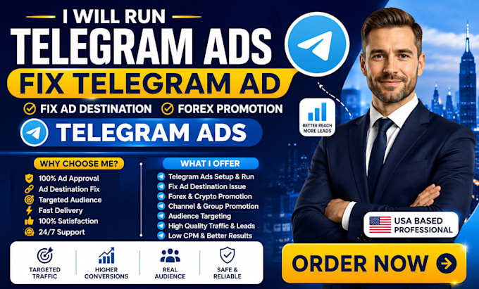 fix and run telegram ads, forex, crypto and telegram promotion