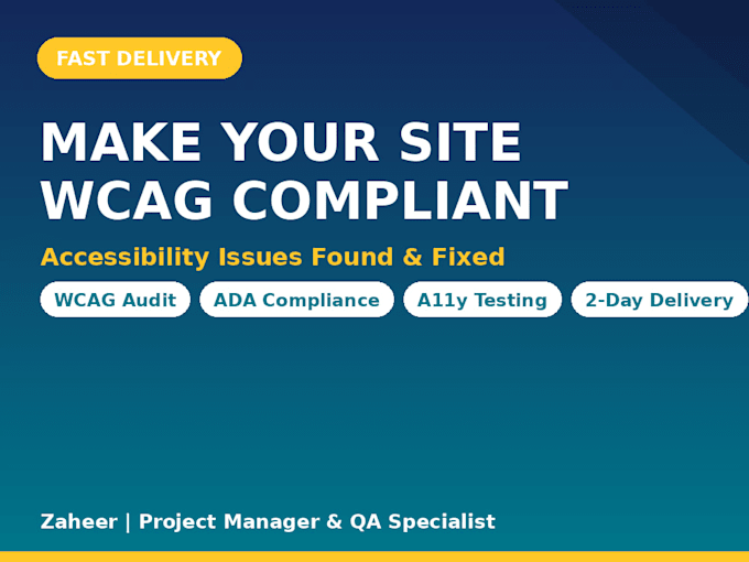 test your website accessibility and provide a wcag audit