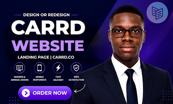 design or redesign carrd website, carrd landing page, carrd co