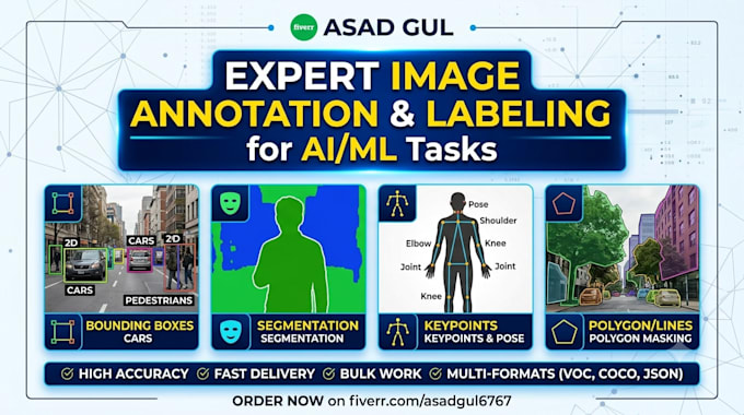 do data annotation and image labeling for object detection task