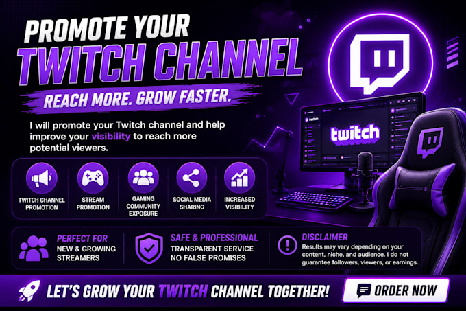 promote your twitch, kick, and youtube channels organically