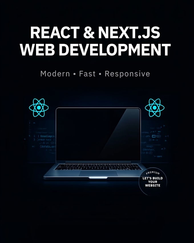 build a modern responsive react js or next js website
