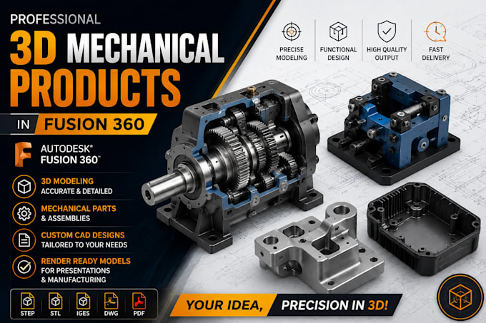 do 3d mechanical product in fusion 360