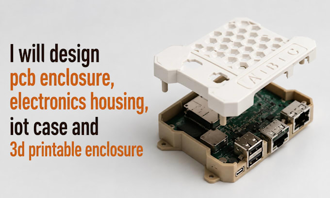 design pcb enclosure, electronics housing, iot case and 3d printable enclosure