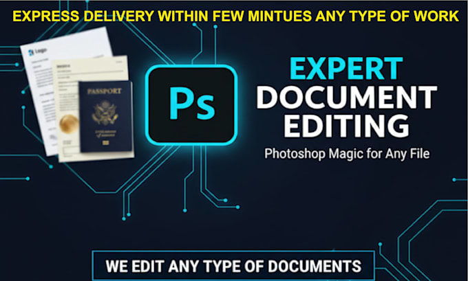 edit documents in photoshop, text editing