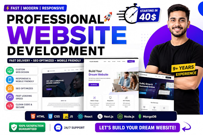 build a modern custom business website