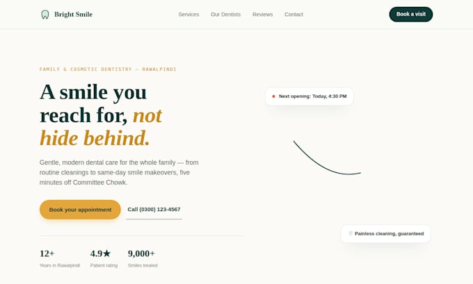 design a professional website for your small business