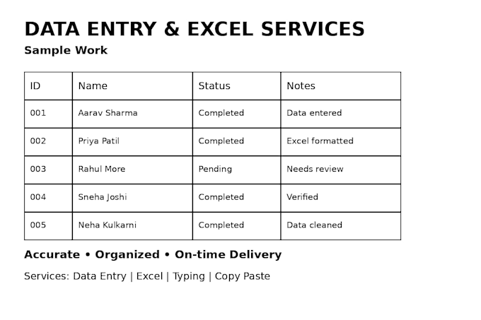 do data entry, typing and copy paste work