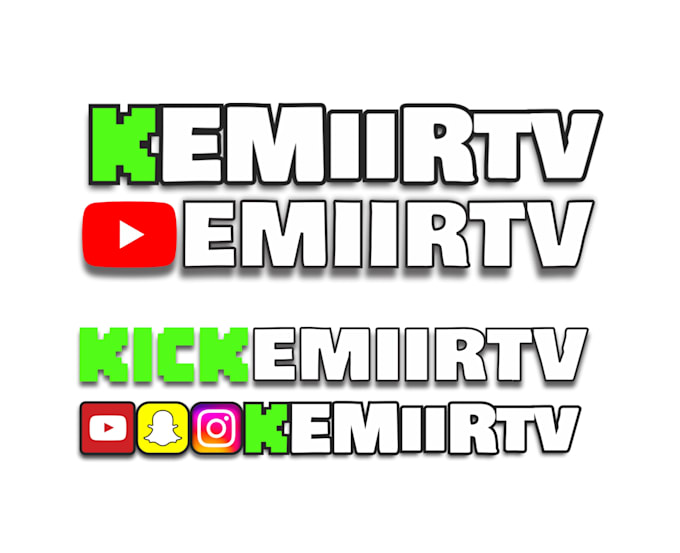 do custom username logo with social media icon