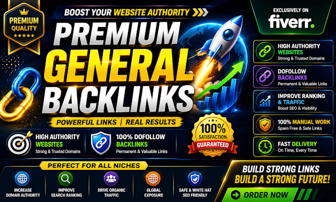 deliver premium general backlinks through powerful general guest post
