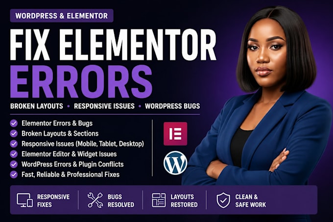 fix elementor errors broken layouts responsive issues and wordpress bugs