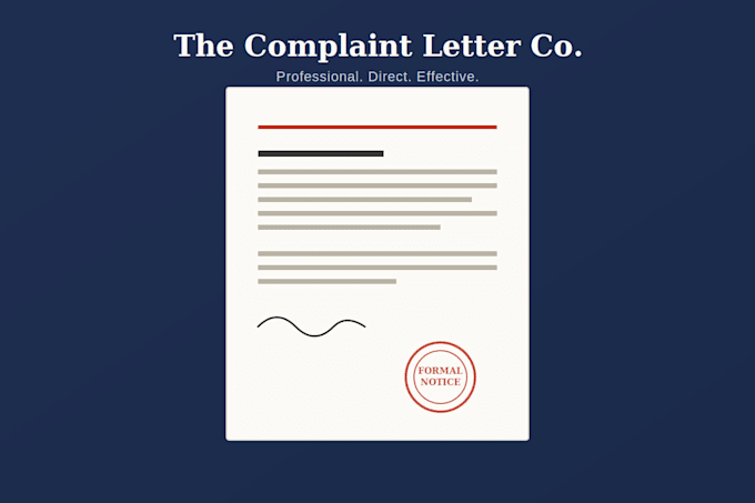 write professional complaint letters for you