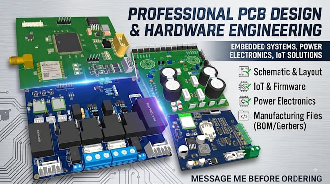 design custom  pcb gerber and schematic for custom hardware