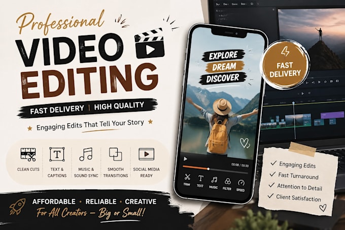 edit videos such as creative and thematic editing etc