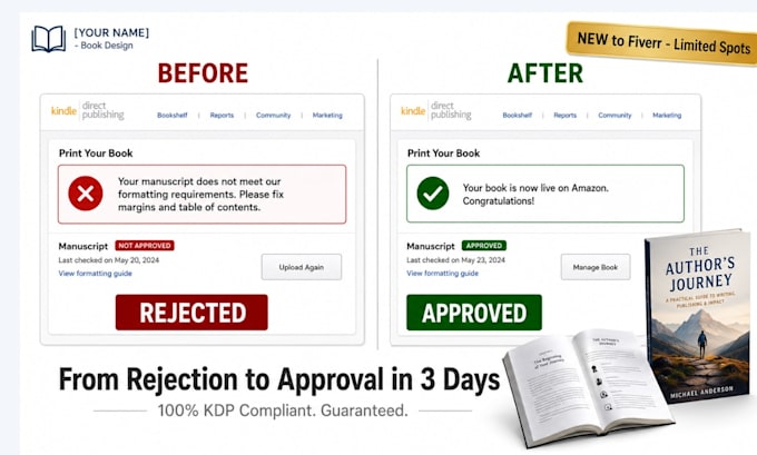fix your manuscript for amazon ebook, book editing  for amazon self publishing