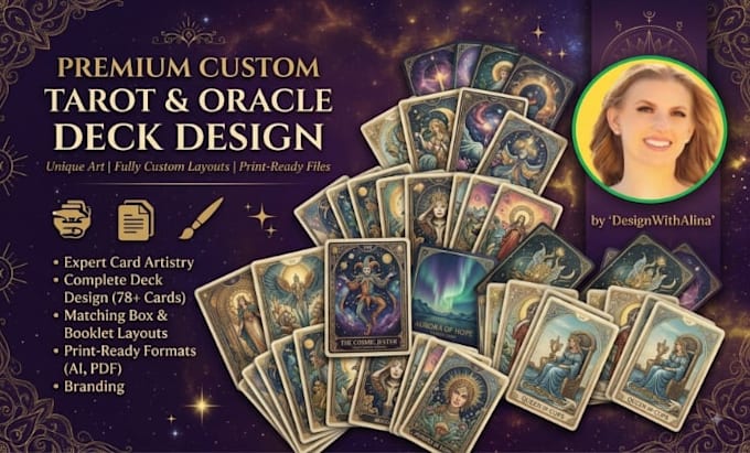 design tarot cards and oracle deck card designs