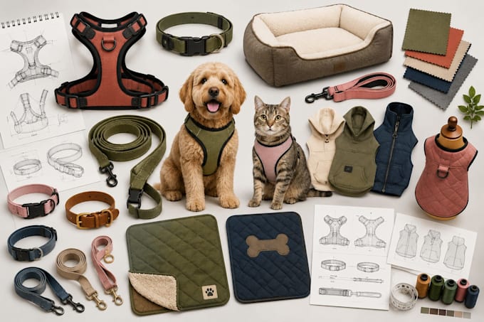 do dog harness, pet collar and pet accessories tech pack pet tags tech pack