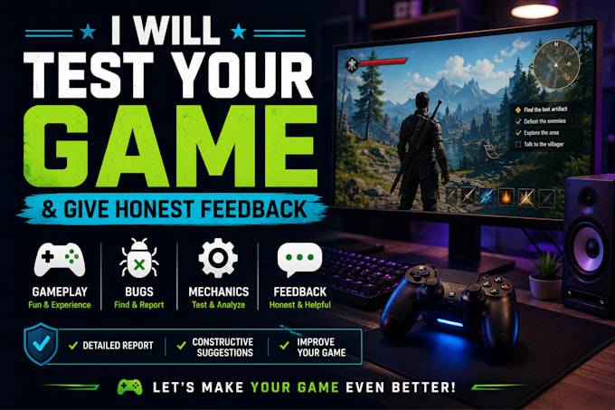 test your game and give you feedback