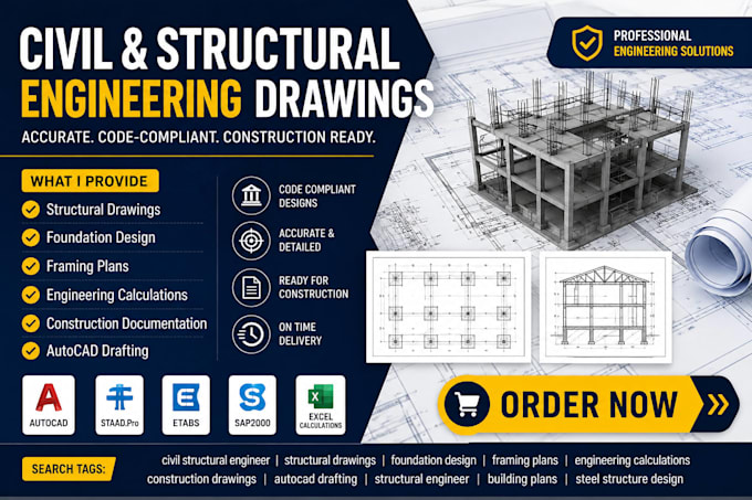 design civil and structural engineering drawings for residential projects