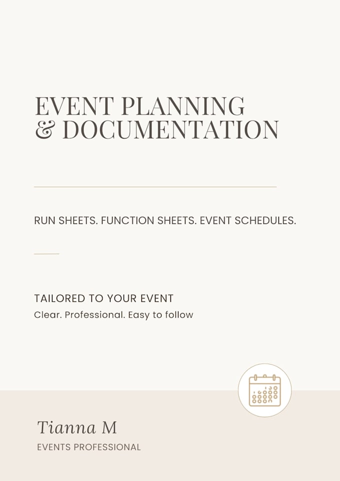 create professional event planning documents
