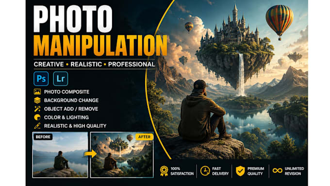 create creative photo manipulation and surreal image compositions