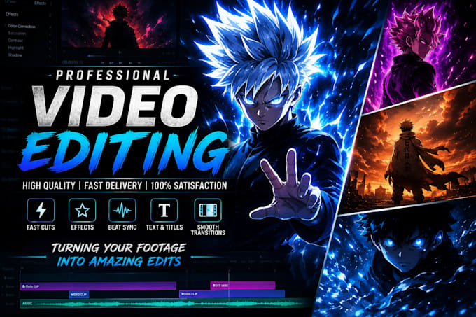 professional anime, gaming and short video editing