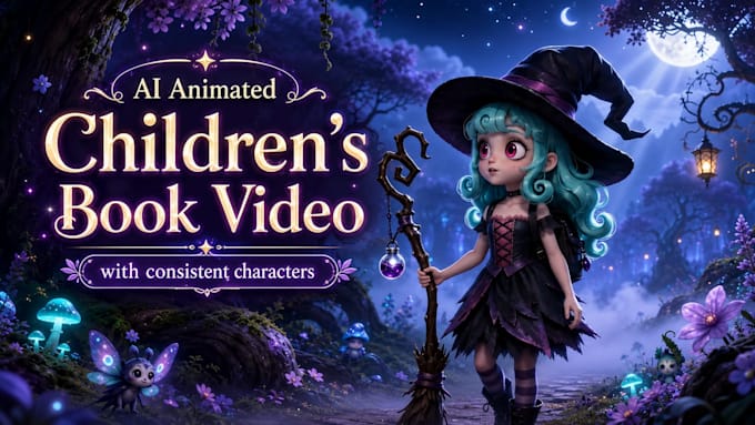 create a pixar style animated childrens book video