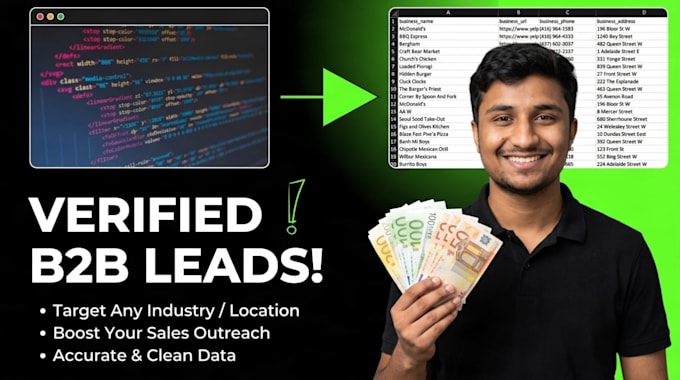 scrape job recruiting listings, business leads with python