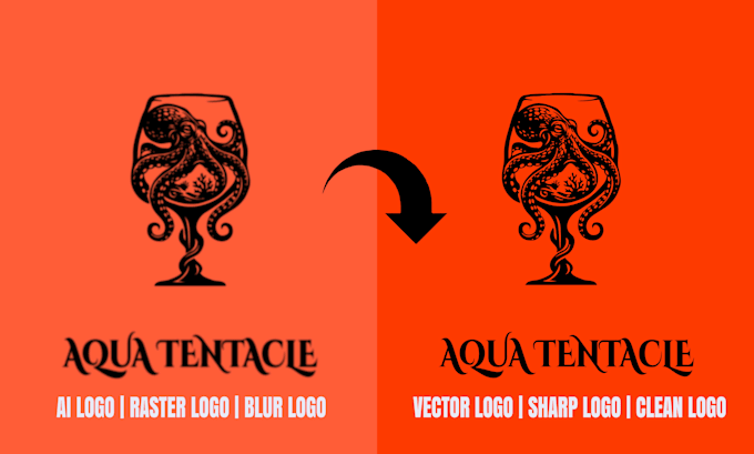 do manual vector tracing, vectorize ai logo, fix, redraw or recreate to vector