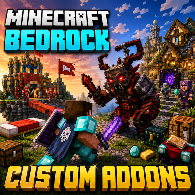 create minecraft bedrock addon custom mobs bedwars mcpe mods minecraft smp pvp